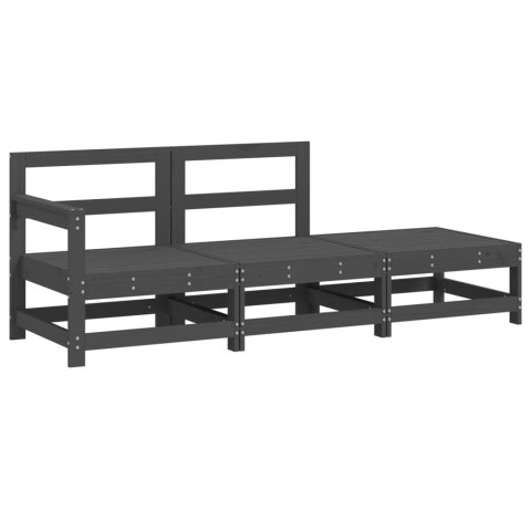 3-cz. zestaw mebli ogrodowych, szary, lite drewno sosnowe Lumarko!