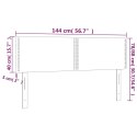 Zagłówek do łóżka z LED, taupe, 144x5x78/88 cm, tkanina Lumarko!