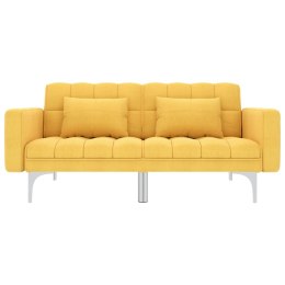 Sofa rozkładana, żółta, tapicerowana tkaniną Lumarko!