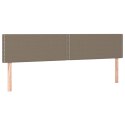 Zagłówek do łóżka z LED, taupe, 180x5x78/88 cm, tkanina Lumarko!
