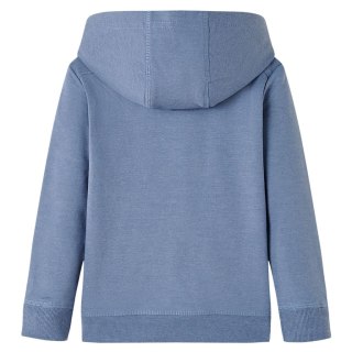 Bluza dziecięca z kapturem, niebieski melanż, 104 Lumarko!