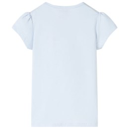 Koszulka dziecięca z nadrukiem rysunkowych cytryn, jasnoniebieska, 116 Lumarko!