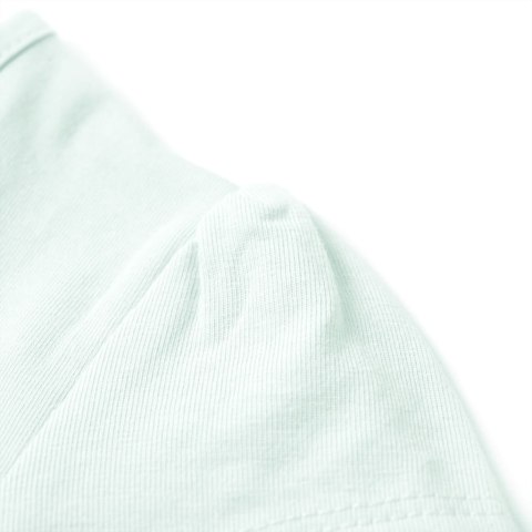 Koszulka dziecięca z nadrukiem tęczy i palm, jasnomiętowa, 140 Lumarko! #