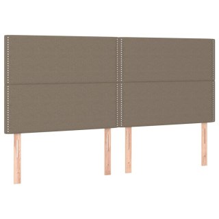 Zagłówki do łóżka, 4 szt., taupe, 100x5x78/88 cm, tkanina Lumarko!