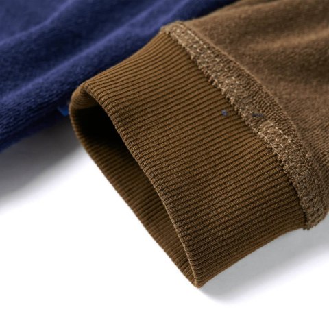 Bluza dziecięca z patchworkowym wzorem, granatowa, 104 Lumarko!