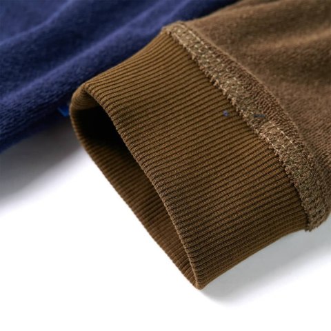 Bluza dziecięca z patchworkowym wzorem, granatowa, 128 Lumarko!