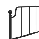 Metalowa rama łóżka z wezgłowiem i zanóżkiem, czarna, 75x190 cm Lumarko!