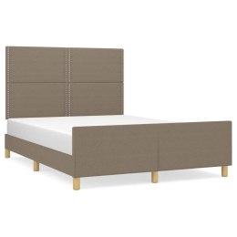 Rama łóżka z zagłówkiem, taupe, 140x190 cm, obita tkaniną Lumarko!