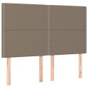 Rama łóżka z zagłówkiem, taupe, 140x190 cm, obita tkaniną Lumarko!