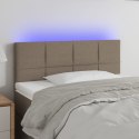 Zagłówek do łóżka z LED, taupe, 80x5x78/88 cm, tkanina Lumarko!
