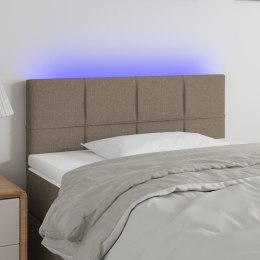 Zagłówek do łóżka z LED, taupe, 80x5x78/88 cm, tkanina Lumarko!