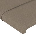 Zagłówek do łóżka z LED, taupe, 80x5x78/88 cm, tkanina Lumarko!
