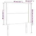 Zagłówek do łóżka z LED, taupe, 83x16x118/128 cm, tkanina Lumarko!