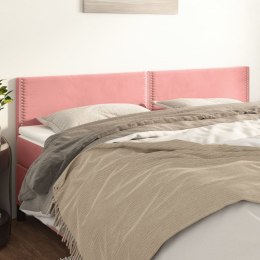 Zagłówki do łóżka, 2 szt., różowy, 100x5x78/88 cm, aksamitny Lumarko!