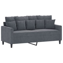 Sofa 2-osobowa, ciemnoszary, 140 cm, tapicerowana aksamitem Lumarko!