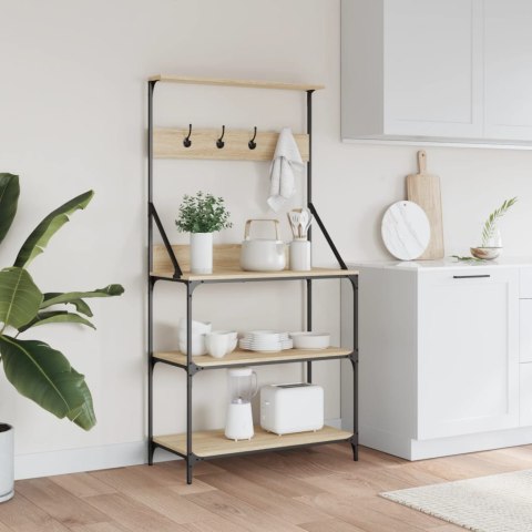 Regał kuchenny z haczykami, 4-poziomowy, dąb sonoma Lumarko!