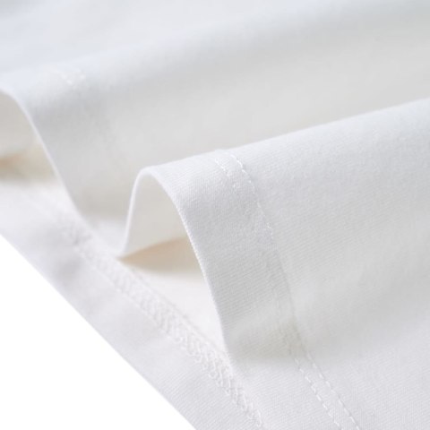 Koszulka dziecięca, z falbankami, brokatowy napis, ecru, 104 Lumarko! #