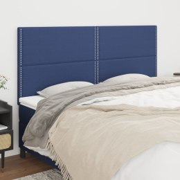 Zagłówki do łóżka, 4 szt., niebieskie, 100x5x78/88 cm, tkanina Lumarko!