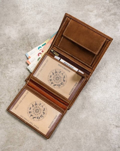 Duży portfel męski z nubukowej skóry naturalnej - Always Wild Lumarko!