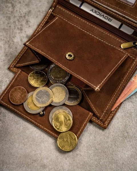 Duży Portfel Męski Z Nubukowej Skóry Naturalnej Lumarko!