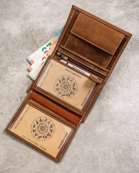 Duży Portfel Męski Z Nubukowej Skóry Naturalnej Lumarko!