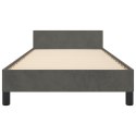 Rama łóżka z zagłówkiem, ciemnoszara, 80x200 cm, aksamitem Lumarko!
