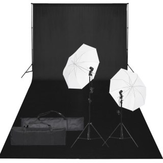 Fotograficzny zestaw studyjny z lampami i tłem Lumarko!