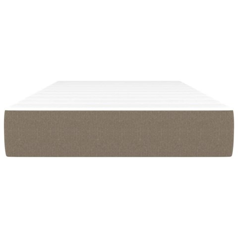 VidaXL Materac kieszeniowy, średnia twardość, taupe, 90x190x20 cm, tkanina