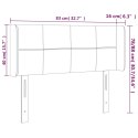 Zagłówek do łóżka z LED, kremowy, 83x16x78/88 cm, tkanina Lumarko!