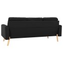 3-osobowa sofa, czarna, tapicerowana tkaniną Lumarko!