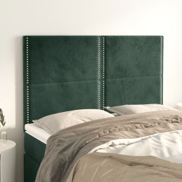 Zagłówki do łóżka, 4 szt, ciemnozielone, 72x5x78/88 cm, aksamit Lumarko!