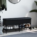 Ławka na buty, czarna, 102x32x45 cm, materiał drewnopochodny Lumarko!