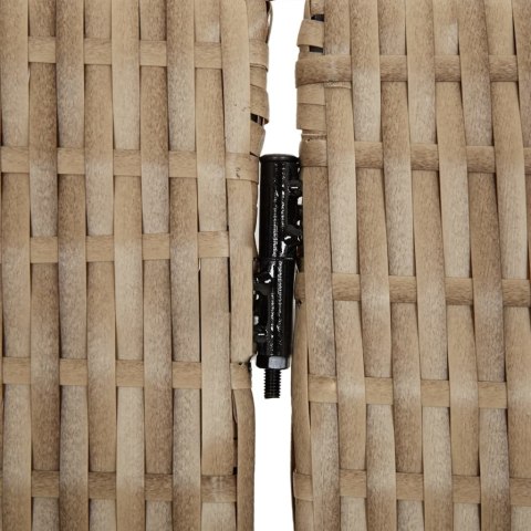 Parawan 5-panelowy, beżowy, polirattan Lumarko!