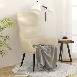 Krzesło wypoczynkowe, kremowe, obite tkaniną Lumarko!