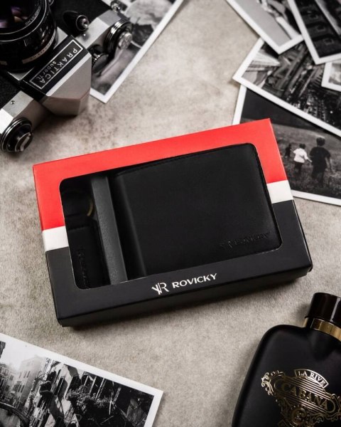 Zestaw prezentowy: portfel i brelok ze skóry ekologicznej - Rovicky Lumarko!