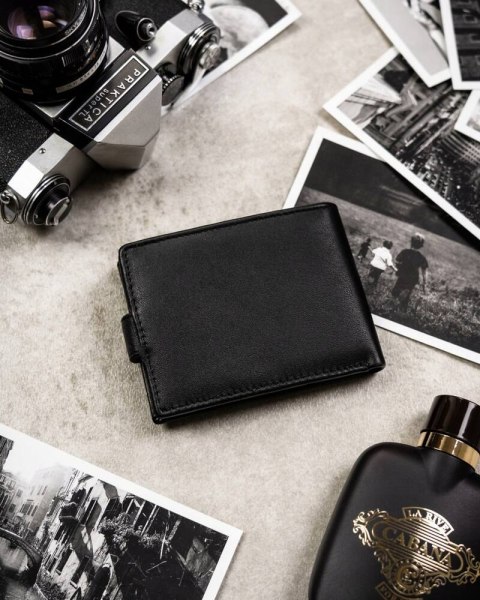 Zestaw prezentowy: skórzany portfel męski i brelok - Rovicky Lumarko!