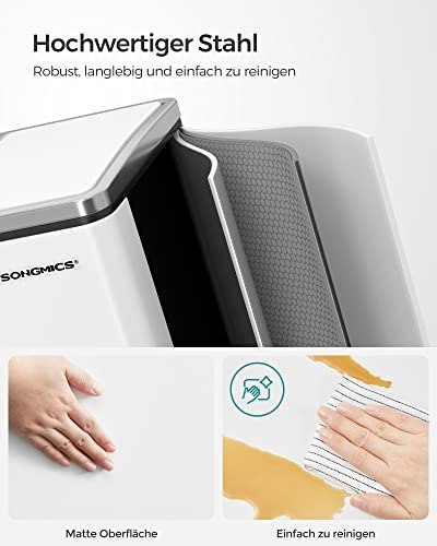 Kosz Na Śmieci, Potrójny Kosz Kuchenny 3 X 18 L, 3-przedziałowy Kosz Na Śmieci Z Pedałem I Miękkimi Pokrywkami, Plastikowe Wiadr