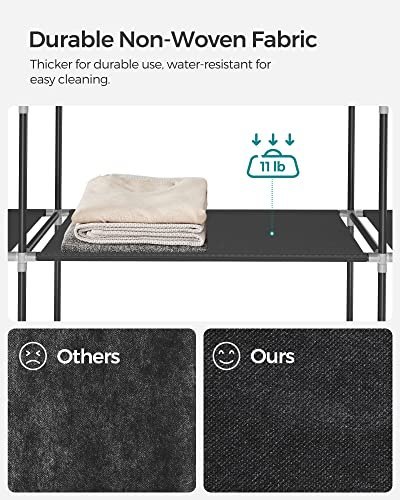 Przenośna Szafa, Składana Szafa, Organizer Do Przechowywania Ubrań Z Wieszakiem, Półki, Pokrycie Z Tkaniny, Do Sypialni, Szatnia