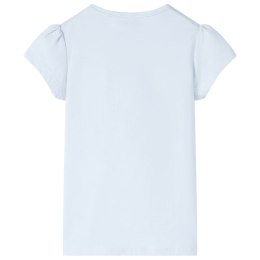 Koszulka dziecięca z nadrukiem rysunkowych cytryn, jasnoniebieska, 104 Lumarko!