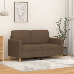 Sofa 2-osobowa, brązowa, 120 cm, tapicerowana tkaniną Lumarko!