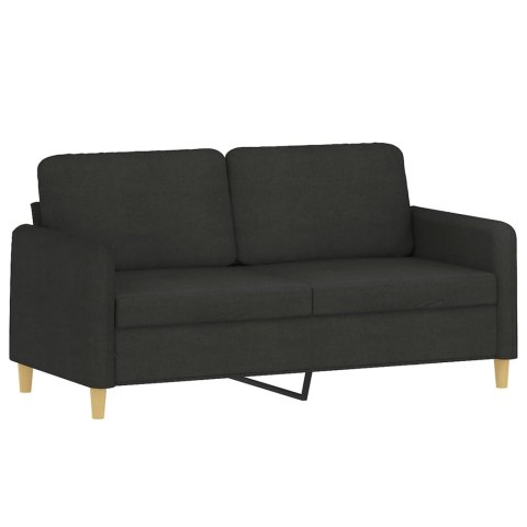 Sofa 2-osobowa, czarna, 140 cm, tapicerowana tkaniną Lumarko!