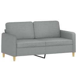Sofa 2-osobowa, jasnoszara, 140 cm, tapicerowana tkaniną Lumarko!