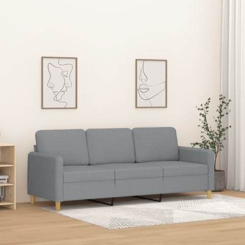 Sofa 3-osobowa, jasnoszara, 180 cm, tapicerowana tkaniną Lumarko!