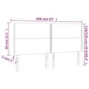 Zagłówek do łóżka z LED, niebieski, 160x5x118/128 cm, tkanina Lumarko!