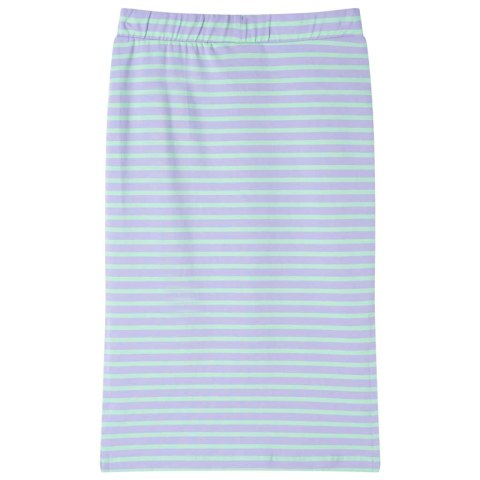 Dziecięca spódniczka w paski, prosty krój, jasna mięta, 128 Lumarko!