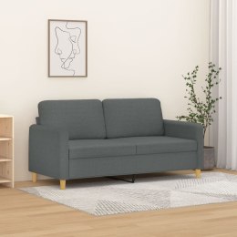 Sofa 2-osobowa, ciemnoszara, 140 cm, tapicerowana tkaniną Lumarko!