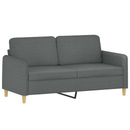 Sofa 2-osobowa, ciemnoszara, 140 cm, tapicerowana tkaniną Lumarko!