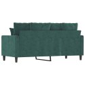 Sofa 2-osobowa, ciemnozielona, 140 cm, tapicerowana aksamitem Lumarko!