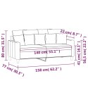 Sofa 2-osobowa, ciemnozielona, 140 cm, tapicerowana aksamitem Lumarko!