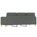 Sofa 3-osobowa, ciemnoszara, 180 cm, tapicerowana tkaniną Lumarko!